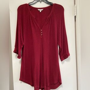 Lucky Brand knit tunic maroon
